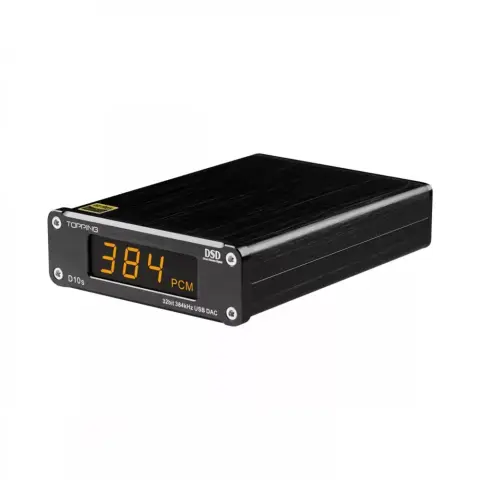 TOPPING D10S Stolni USB DAC 32bit 384KHz DSD256 Crno