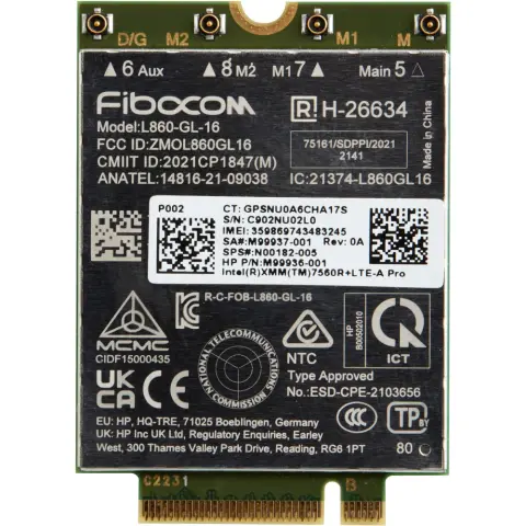 HP 7P993AA XMM 7560 R+ LTE-Advanced Pro WWAN