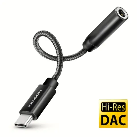 AXAGON ADA-HC USB-C - Hi-Res DAC audio adapter Fekete