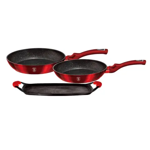 BERLINGER HAUS BH/1668 Metallic Line Burgundy Edition Serpenyő grill lap