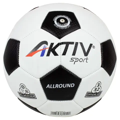 AKTIVSPORT 207300017 ALLROUND Futball labda méret: 3 Fehér/Fekete