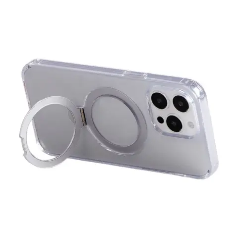 JOYROOM JR-BP004 Mágneses hátlaptok állvánnyal iPhone 15 Pro Max átlátszó
