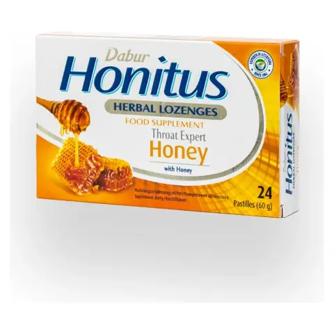 Dabur honitus honey méz ízű gyógynövényes szopogató tabletta 24 db