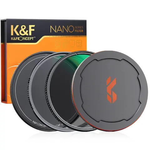 K-F CONCEPT NANO-X series MCUV + CPL szűrő vízlepergető karcálló + fém objektívsapka 77mm