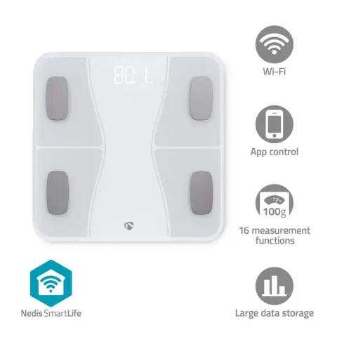 NEDIS BTHPS11WT SmartLife Egészségügyi merilo