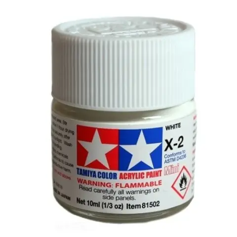 TAMIYA Mini X-2 fehér akrilfesték 10ml
