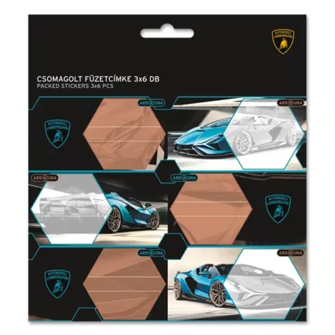 ARS UNA Lamborghini 3x 6 darab füzetcímke V3
