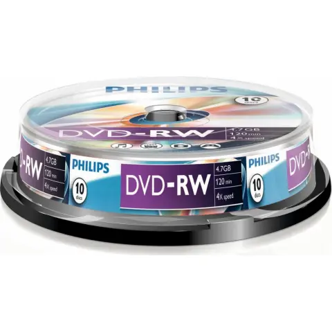 PHILIPS DVD-RW 4x 10db hengeres