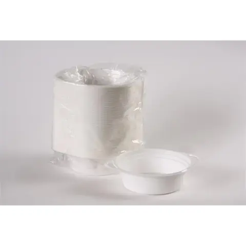 1020021430 Plastic goulash plate lid-compatible 750ml 50 pcs White