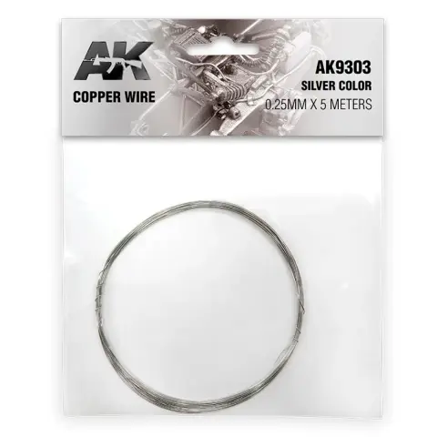AK INTERACTIVE Copper Wire 0.25mm X 5m ezüst