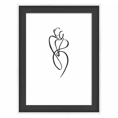Képkeret fa 20x30 cm Silhouette fekete