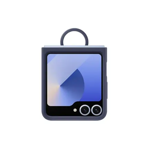 SAMSUNG EF-PF741T silikonski ovitek z obročem Samsung Galaxy Z Flip6 navy modra