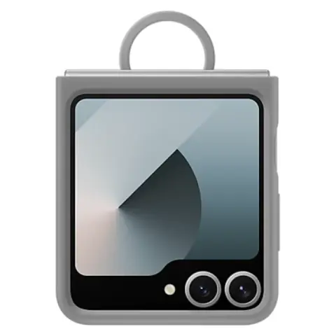 SAMSUNG EF-PF741T silikonski ovitek z obročkom Samsung Galaxy Z Flip6 siva
