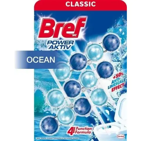 BREF WC Power Aktiv Ocean scented toilet balls 3x50g