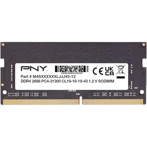 PNY 8GB Notebook DDR4 2666MHz CL19 MN8GSD42666-SI