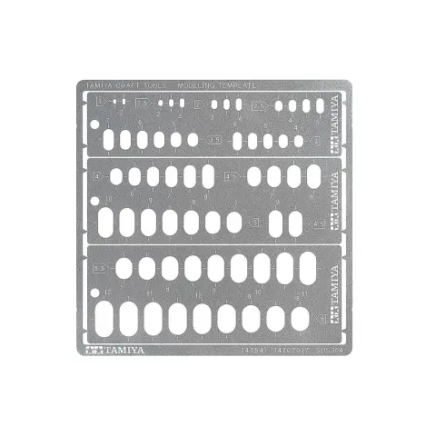 TAMIYA Modell lekerekített téglalap sablon