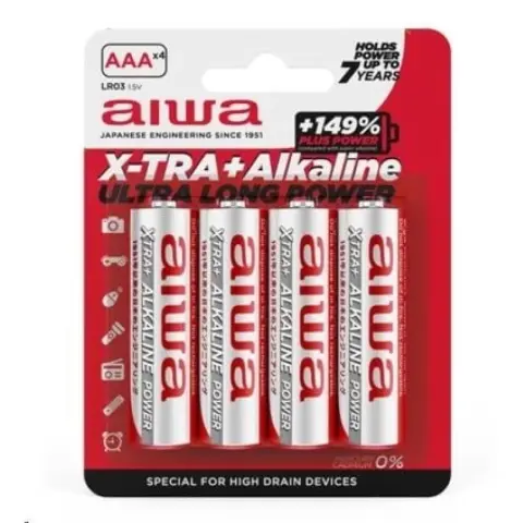 AIWA X-tra Plus mikro ceruza elem (AAA) 4db