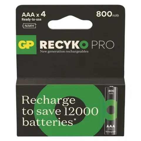 GP ReCyko Pro Mikro ceruza akku (AAA) 800mAh 4db