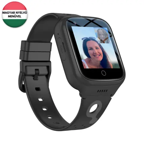CARNEO GuardKid+ 4G Platinum gyerek okosóra fekete