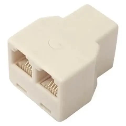 PREMIUMCORD RJ-11 Splitter Beige 3cm TRJR2FF