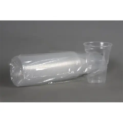 1020016400 Plastic beer cup crystal clear 5dl 50 pcs