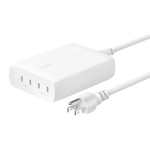 BELKIN WCH015vfWH BoostCharge Pro 200W 4-Port USB-C GaN Charger