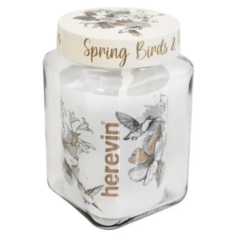 HEREVIN 144015-040 Flower recipient dreptunghiular din sticlă pentru condimente 1500ml