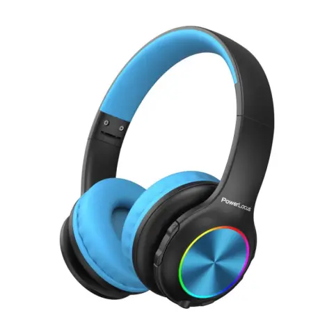 POWERLOCUS Pled headphone for kids black-blue