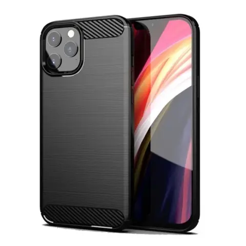 FORCELL Carbon hátlap tok Apple iPhone 13 Pro Max fekete