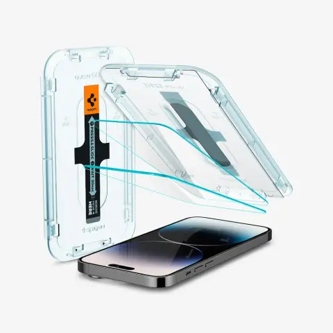 SPIGEN "Glas.tR SLIM EZ Fit" Apple iPhone 14 Pro Tempered kijelzővédő fólia (2db)