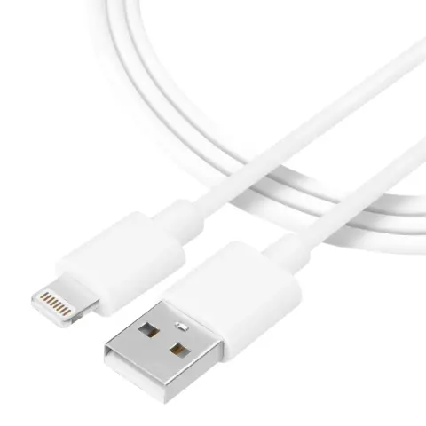 TACTICAL Smooth Thread USB / Lightning töltő- és adatkábel 0.3m fehér