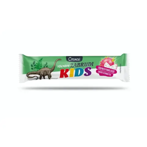 Cornexi kids rudi sárkánygyümölcs ízű töltelékkel töltött zabrúd kakaós bevonattal 30 g