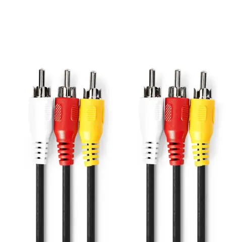 NEDIS RCA Összekötő Fekete 2m CVGL24300BK20
