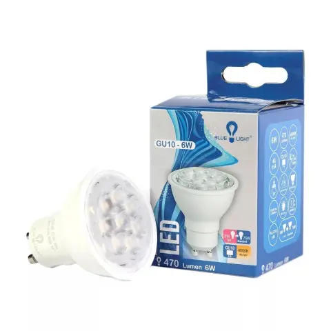 Blue Light 6W GU10 470lm 4000K LEDBL861
