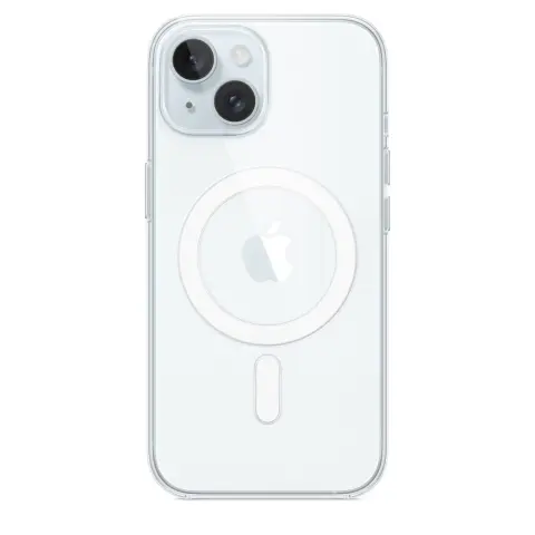 APPLE MagSafe-mounted silicone case iPhone 15 transparent