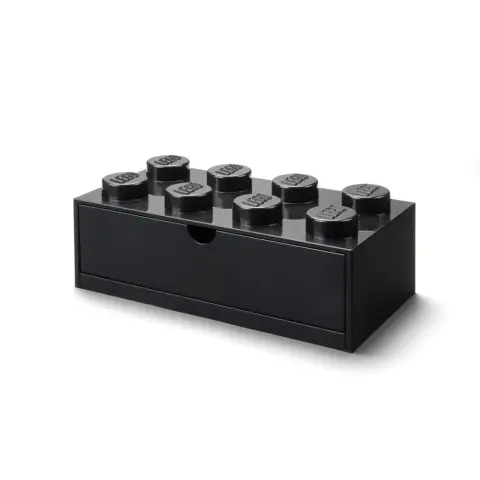 ROOM COPENHAGEN Íróasztali fiókos tároló 8-es lego kocka formájú fekete