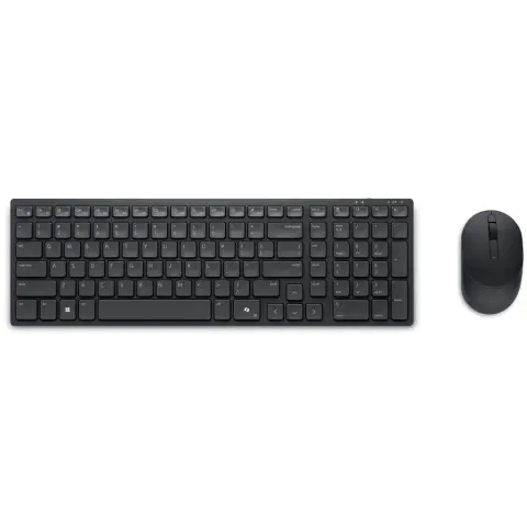 DELL KM555 silent Vezeték nélküli Billentyűzet + egér US Angol fekete