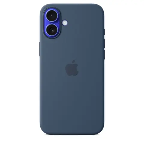 APPLE MagSafe rögzítésű szilikon tok iPhone 16 Plus denim