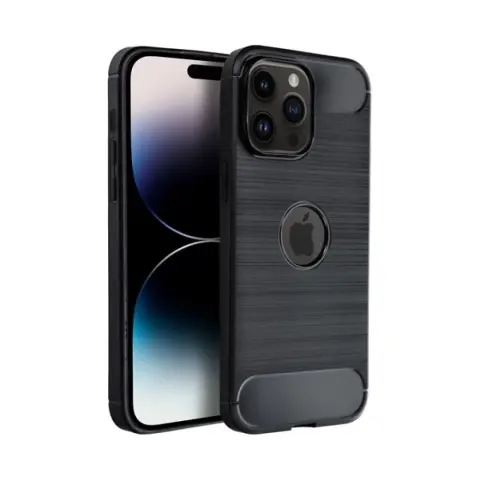 FORCELL Carbon Apple iPhone 16 szilikon tok fekete