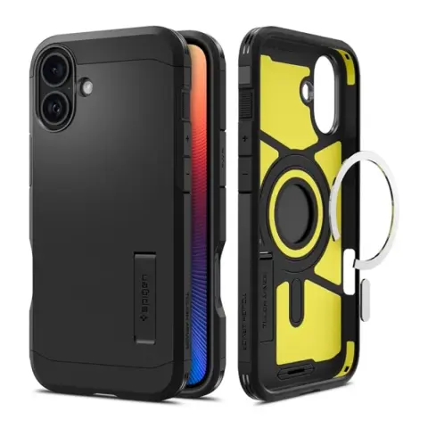 SPIGEN Tough Armor MagFit iPhone 16 MagSafe kompatibilis tok fekete ACS08216