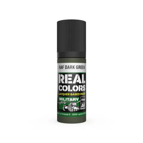 AK INTERACTIVE Real Colors Lacquer Based Paint RAF Dark Green sötétzöld lakk alapú festék 17ml