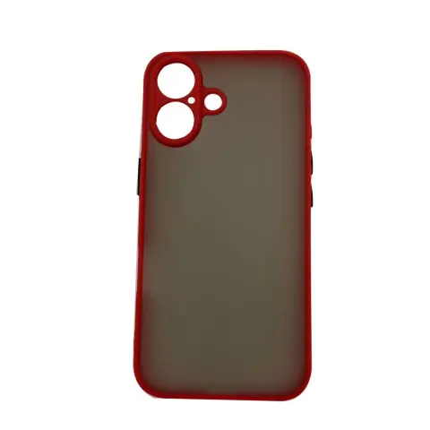 CELLECT Mat plastični ovitek iPhone 16 rdeče-črn
