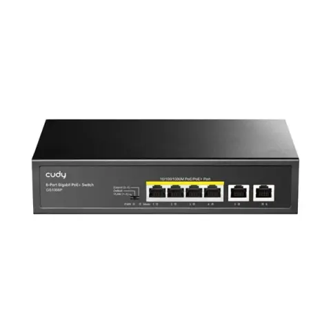 CUDY GS1006P 4-GbE PoE Switch with 2 Uplink GbE