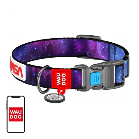 WAUDOG 4502-0148 NASA21 Nylon dog collar with QR code M