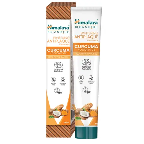 Himalaya botanique natúr kurkumás fehérítő lepedékeltávolító fogkrém 75 ml
