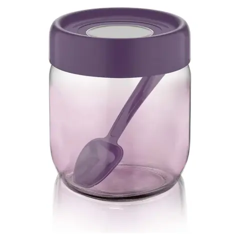 IRIS C-00420 LUXPLASTIC Rainbow glass storage container 425ml Purple