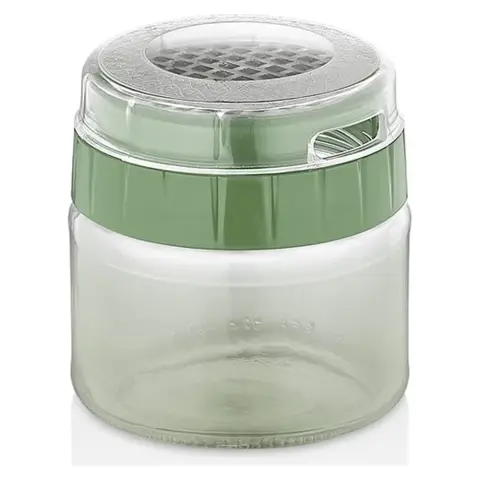 IRIS LUXPLASTIC C-00493 Rainbow glass container with grater 300ml green