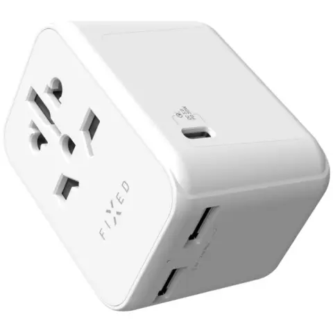 FIXED FIXCT30-1C2A Utazó GaN Adapter 1x USB-C 2x USB fehér