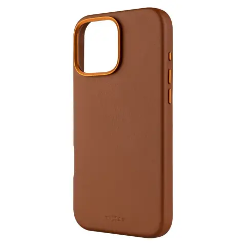 FIXED MagLeather MagSafe hátlaptok iPhone 16 Pro Max barna