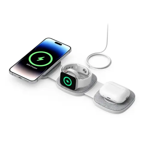 BOOT YM-T1 3in1 Összecsukható Vezeték nélküli MagSafe töltőpad 15W szürke